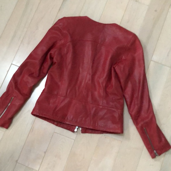 Bully Italian genuine leather made in Italy red jacket 42 - Picture 11 of 13